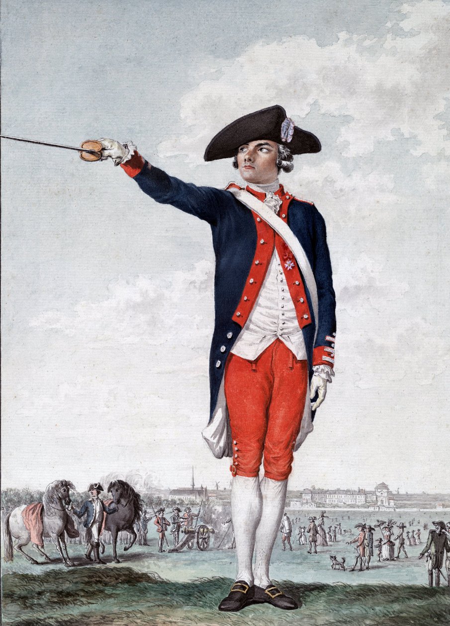 Picot de Peccaduc - Henry-Rene-Marie Picot de Peccaduc (Peccadeuc) 1770-1785 - sergeant-major at the Royal Military School in Paris engraving by Moreau av School French
