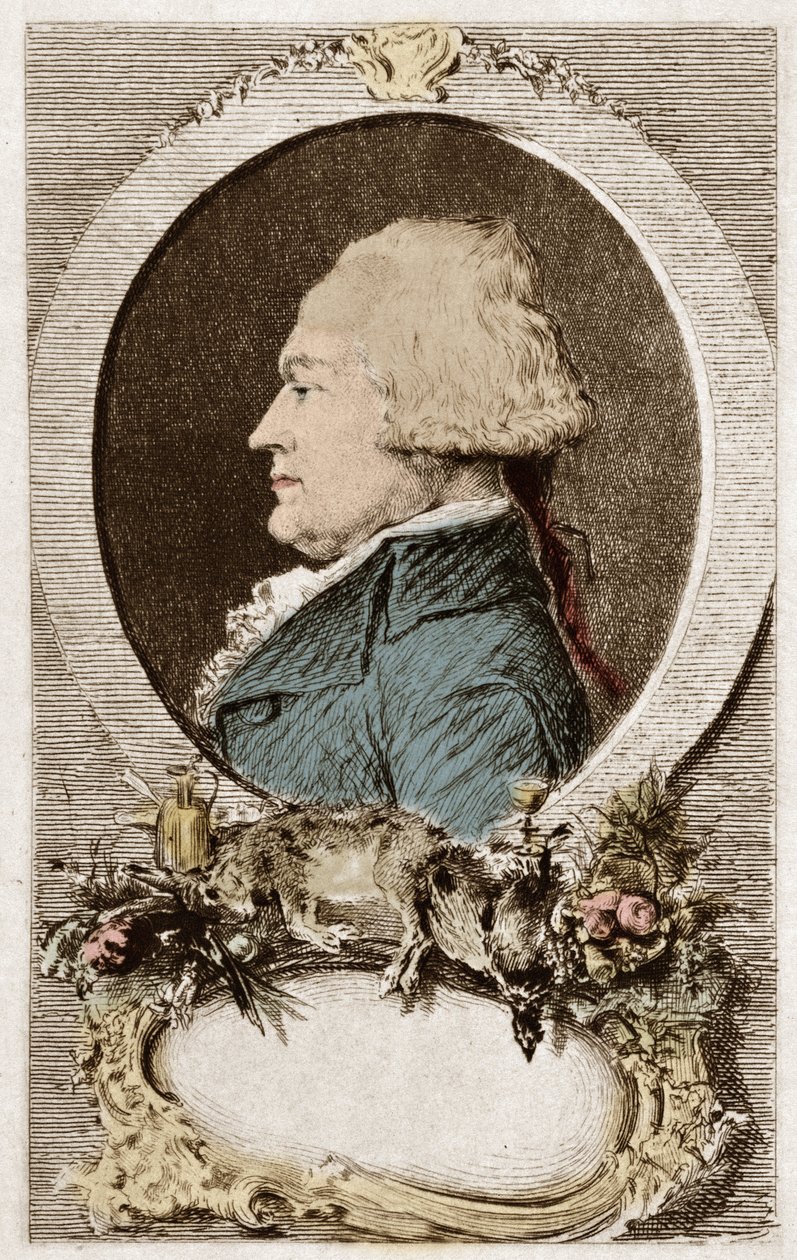 Portrett av Anthelme Brillat Savarin (Brillat-Savarin) sorenskriver, representant for den tredje staten, fransk gastronom og forfatter av School French