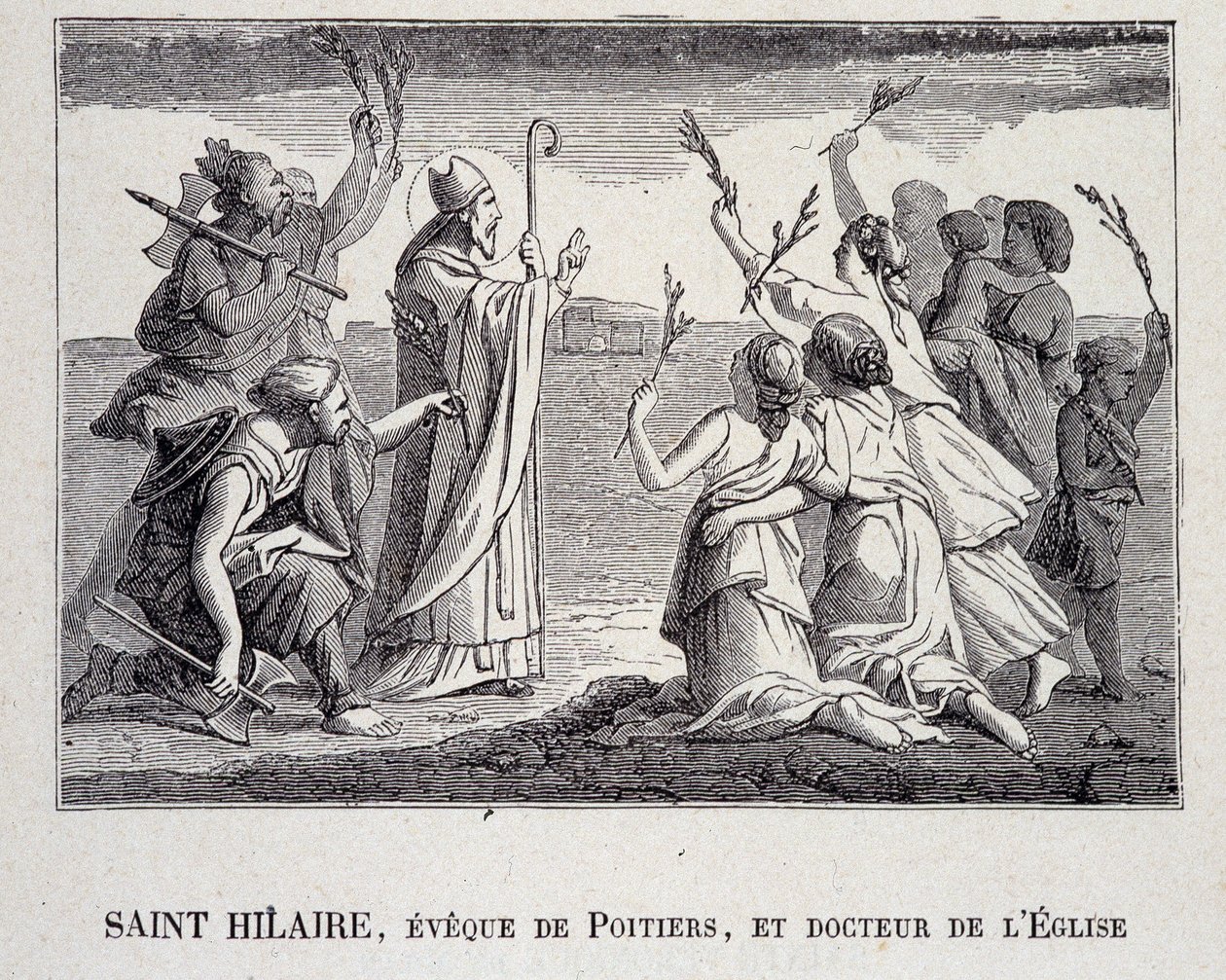Saint Hilaire, Eveque of Poitiers og Doctor of the Church som døde i 367. av School French
