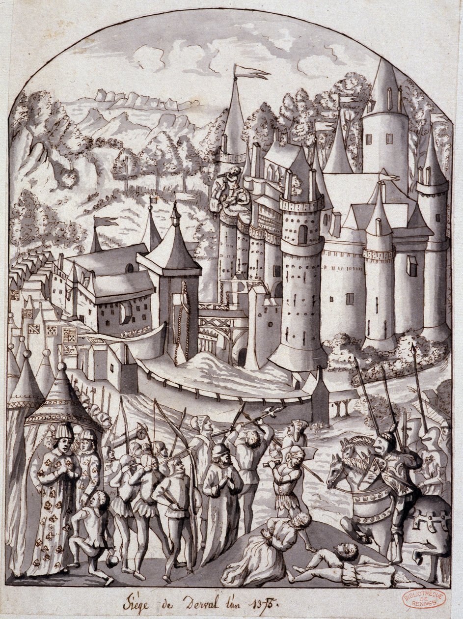 Beleiring av Derval (Bretagne) i år 1375. av School French