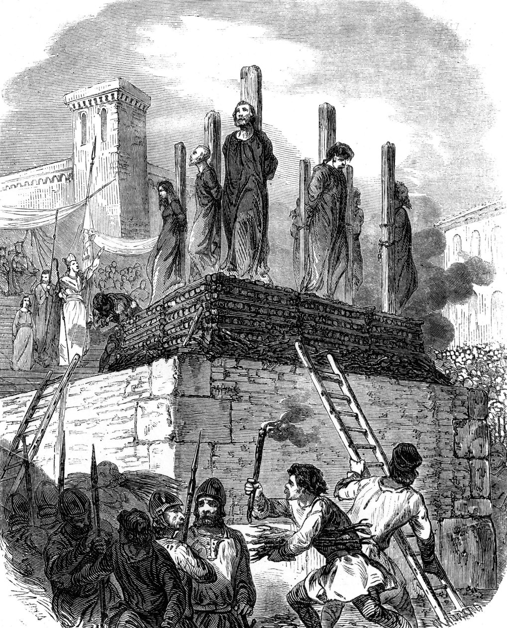 Albigenserkorstoget (gravering) av School French