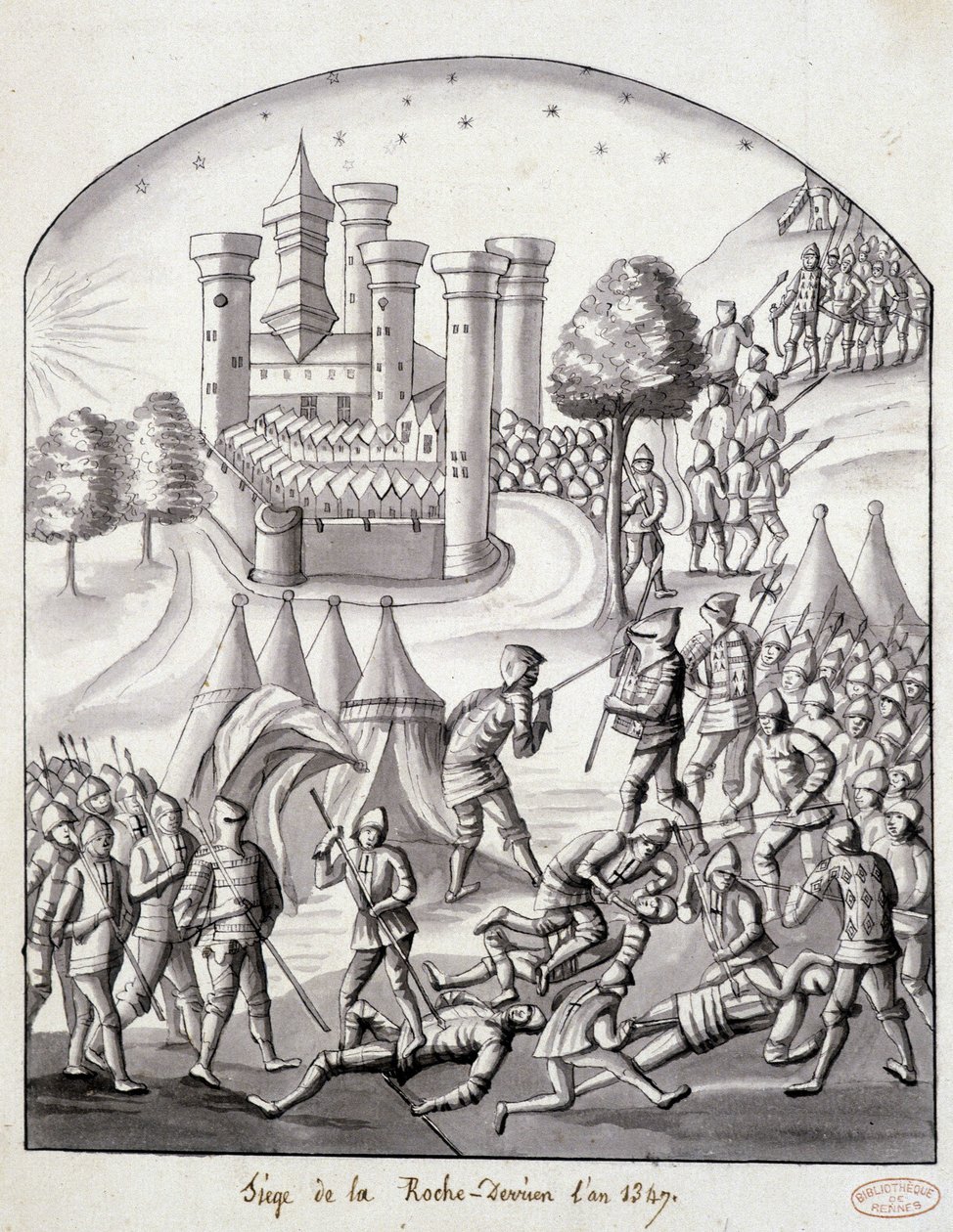 Beleiringen av Roche-Derrien i 1349 av School French