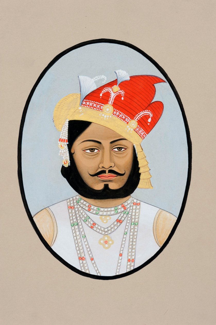 Miniatyrmaleri av Bairi Sal Jaisalmer av School Indian