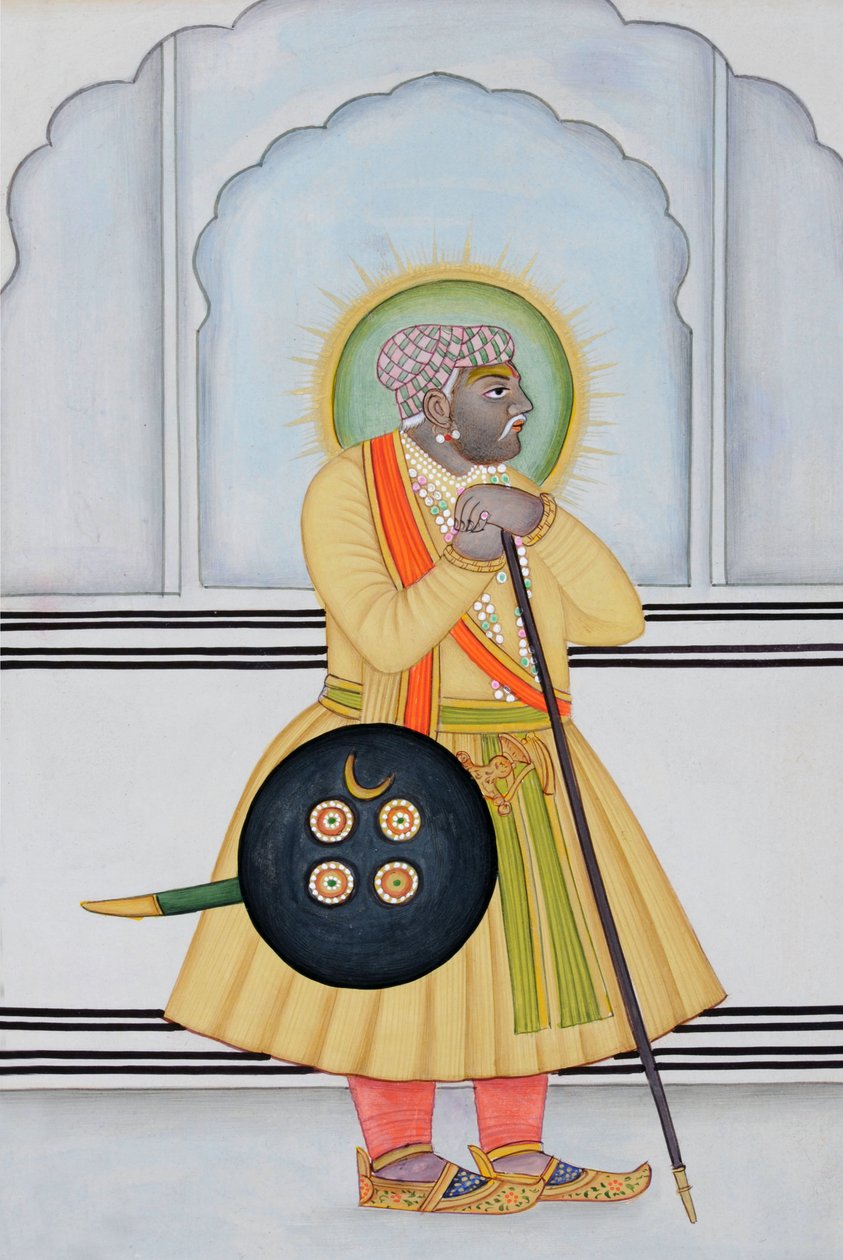 Miniatyrmaleri av Mirza Raja Man Singh, Jaipur av School Indian