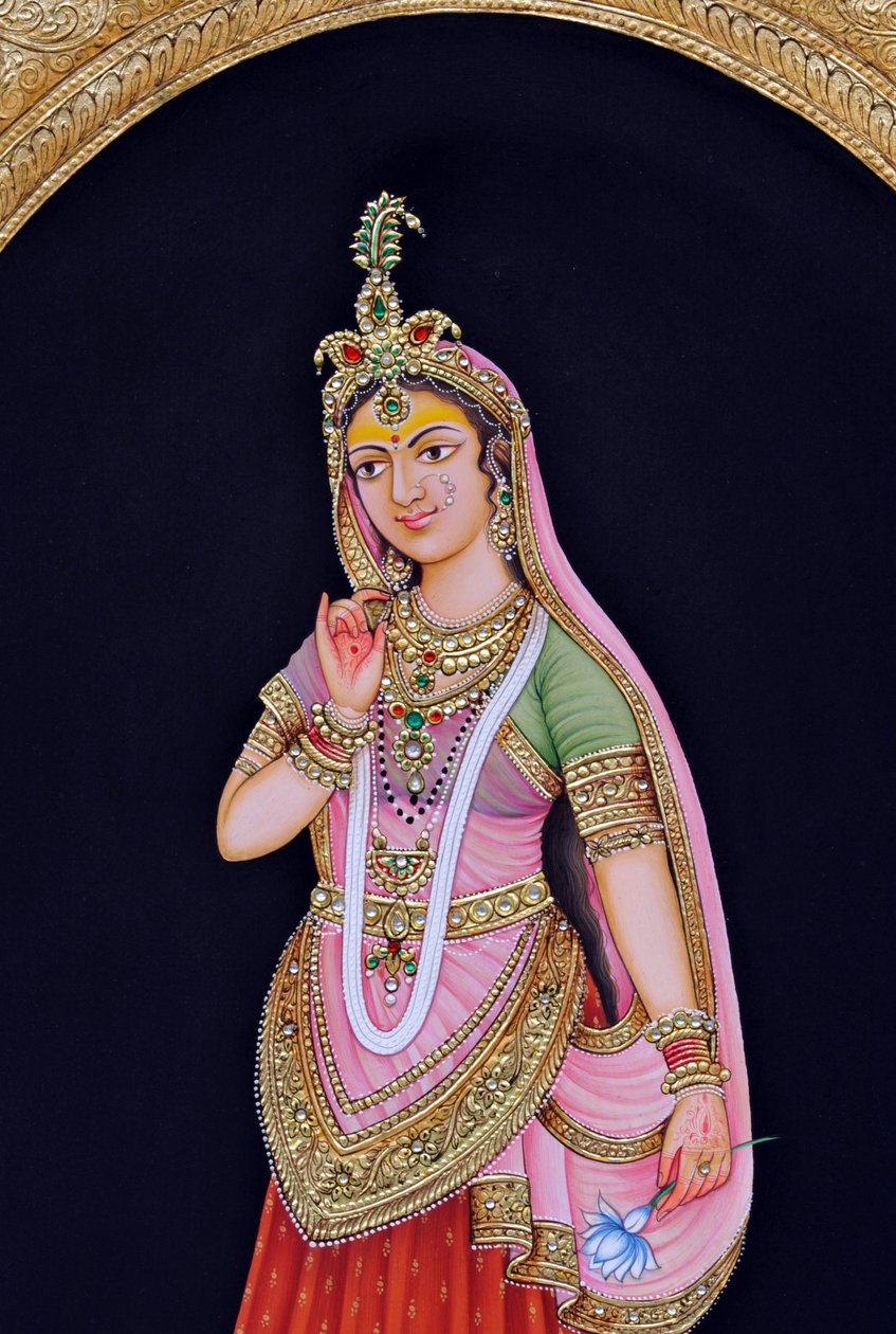 Miniatyrmaleri av Radha av School Indian