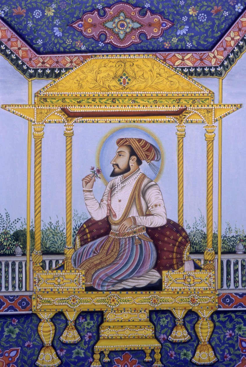 Mughal-keiser Shah Jahan miniatyrmaleri av School Indian