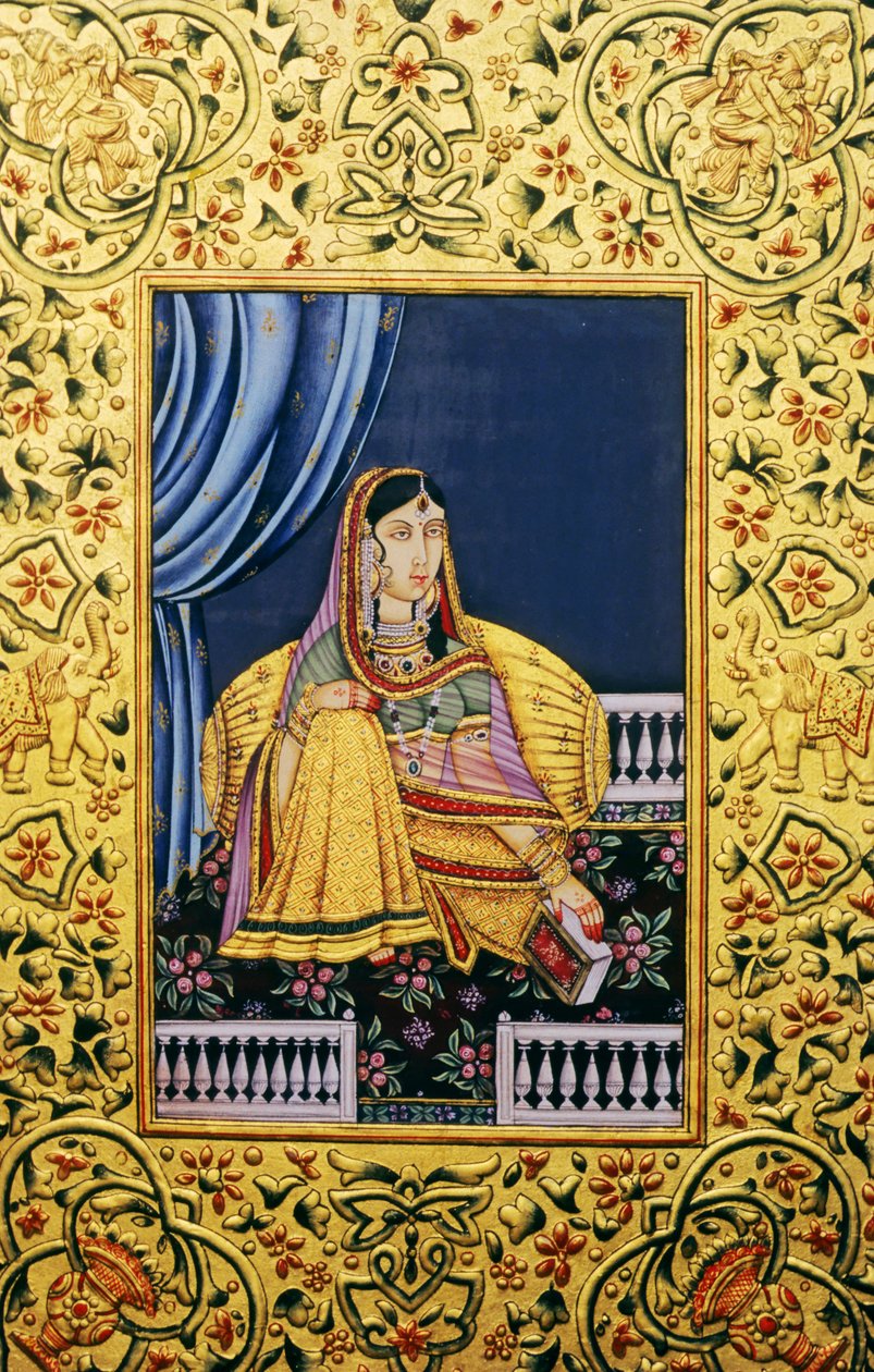 Mughal keiserinne miniatyrmalerier av School Indian