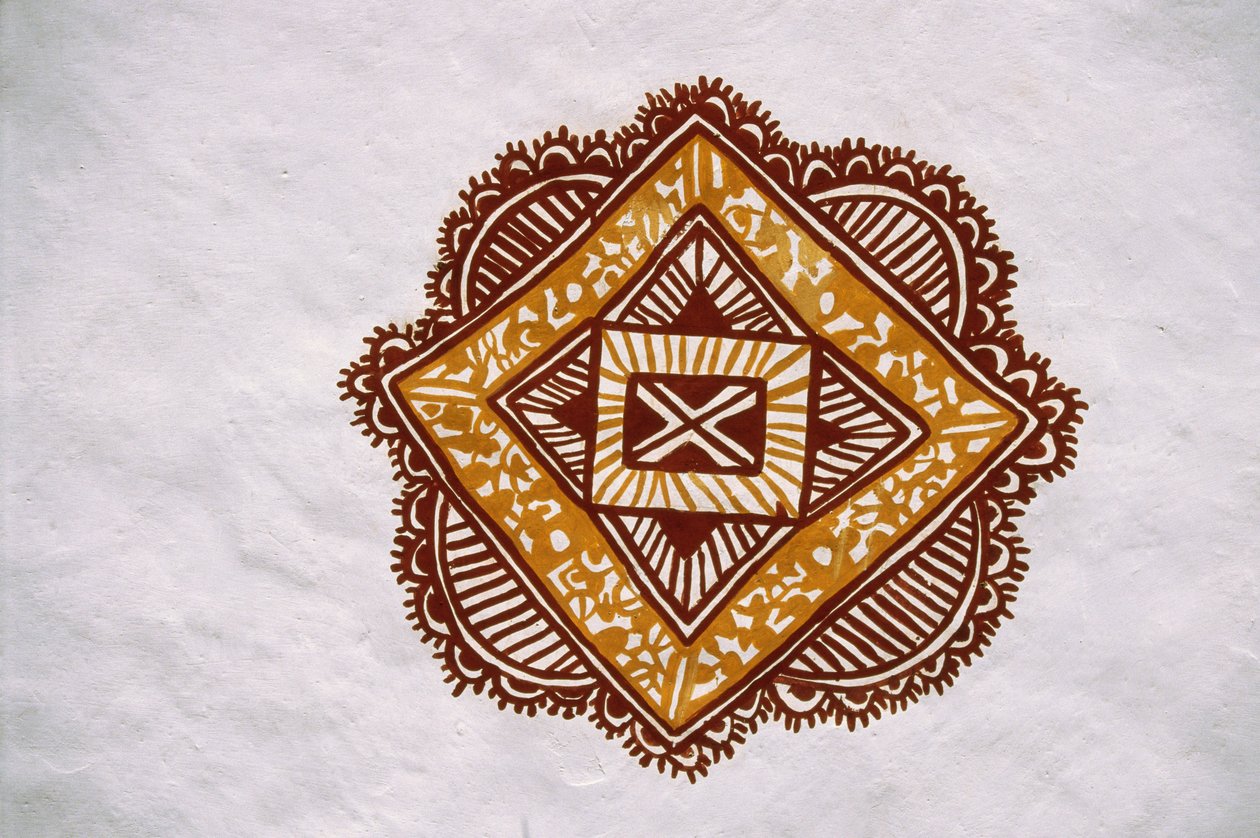 Steder Maleri Mandna i Jawaly Kala Keuarra, Jaipur, Rajasthan av School Indian