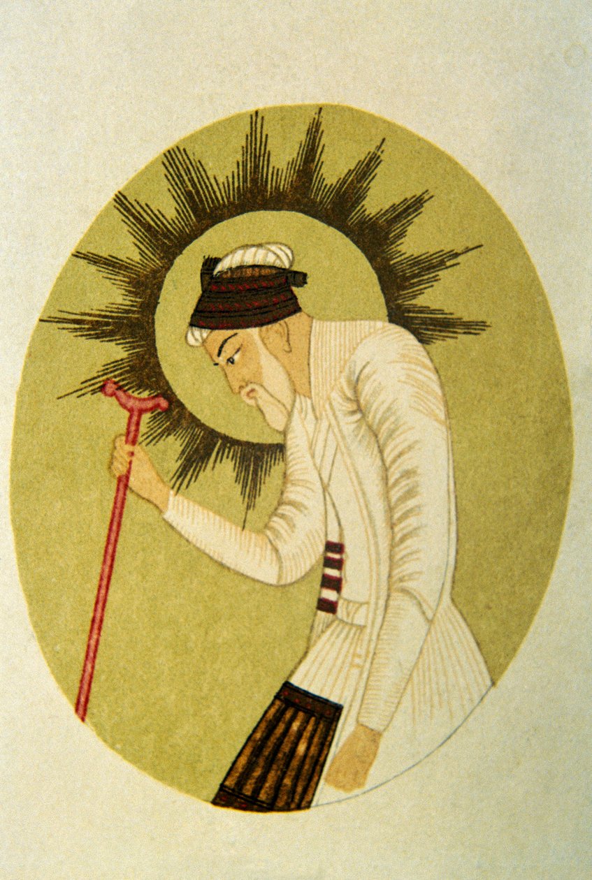 Portrett av Mughal-keiser Aurangzeb, India av School Indian