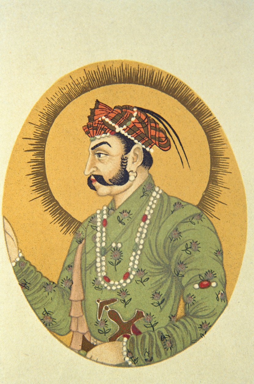 Portrett av Mughal-keiser Jahangir, India av School Indian