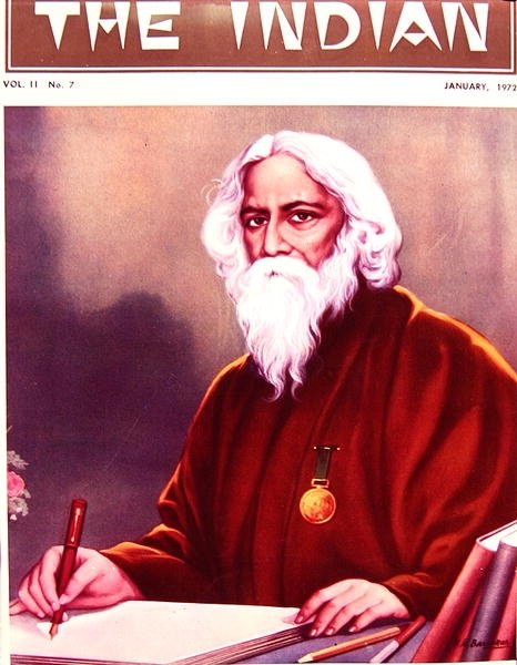 Sir Rabindranath Tagore (1861-1941) av School Indian