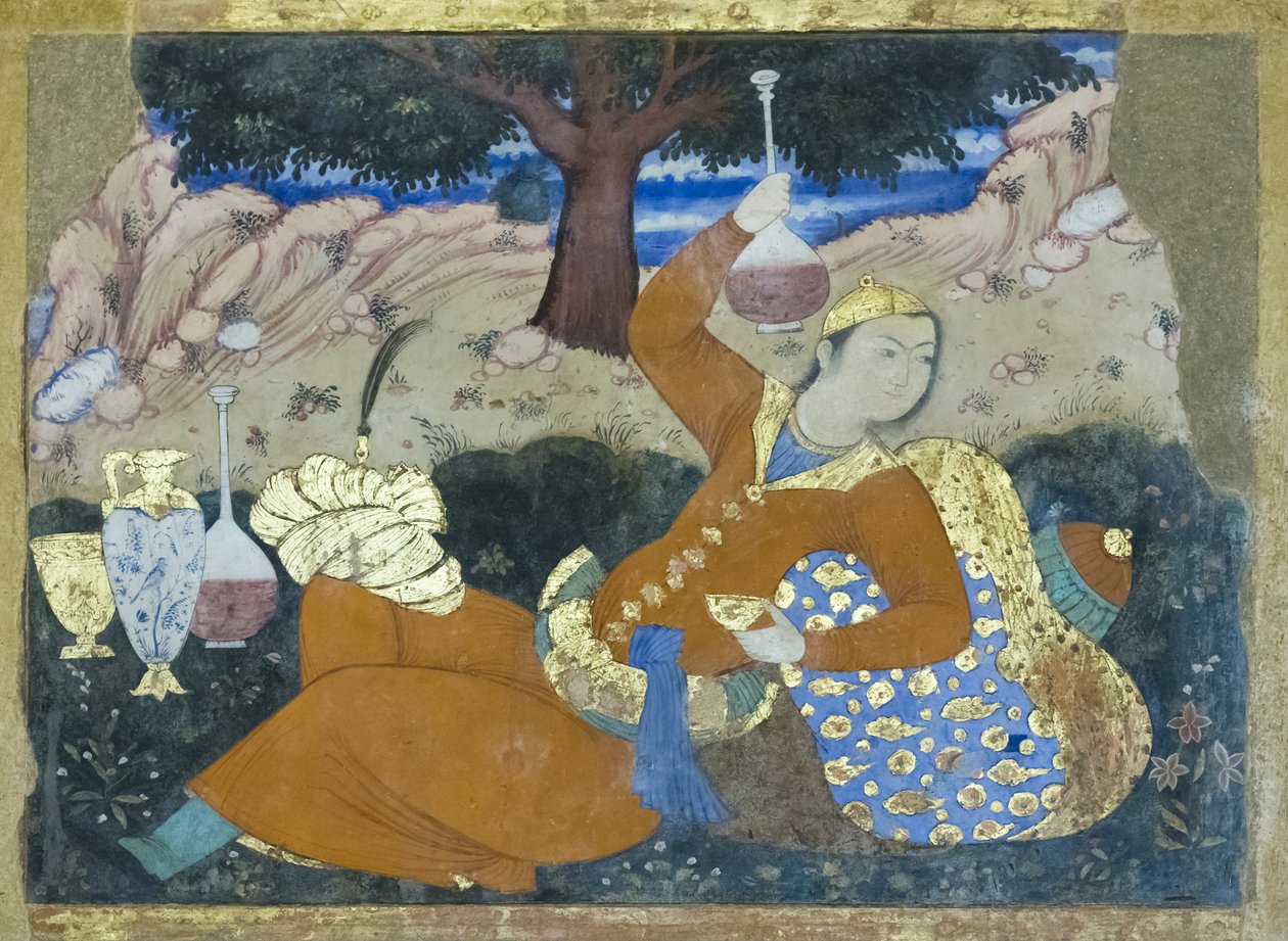 Fersk på Chehel Sotoun Palace, Esfahan, Iran av School Iranian