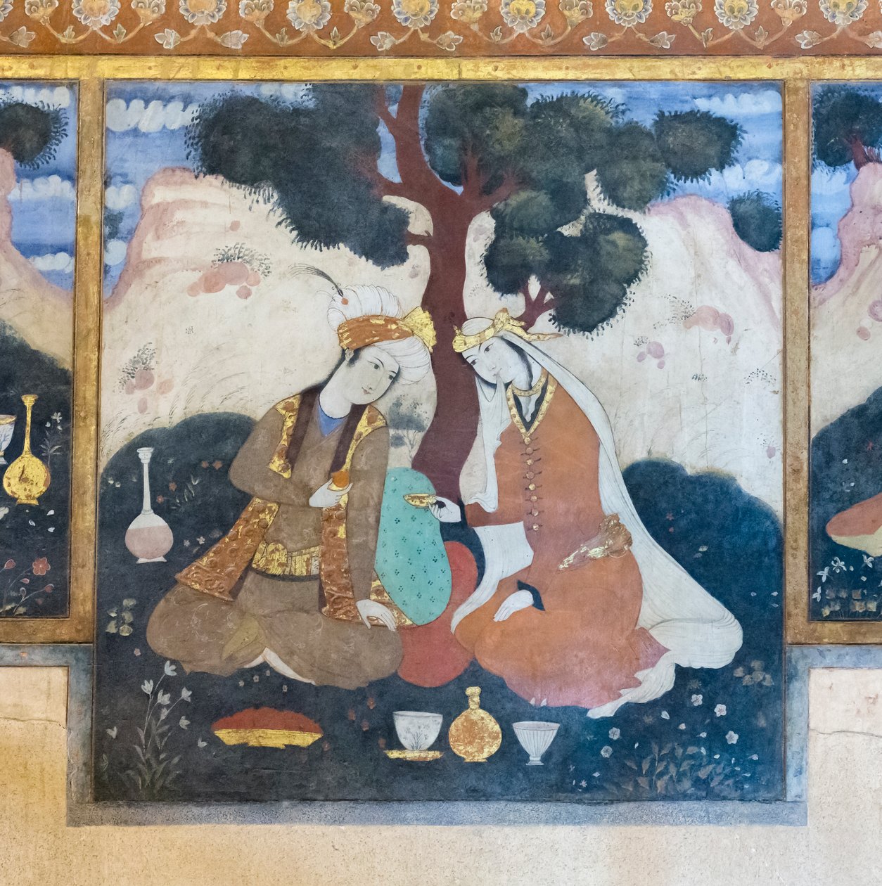 Fersk på Chehel Sotoun Palace, Esfahan, Iran av School Iranian