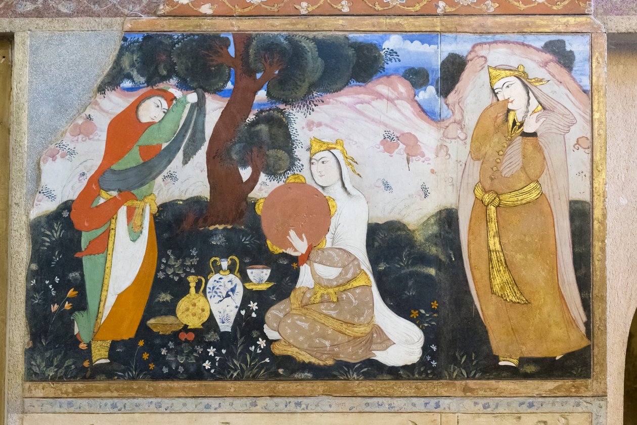 Fersk på Chehel Sotoun Palace, Esfahan, Iran av School Iranian