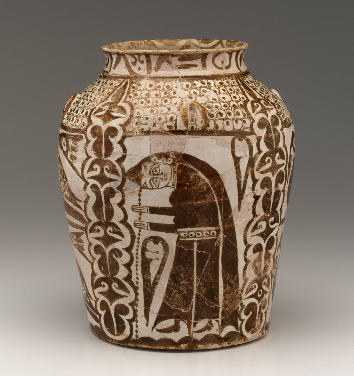 Krukke, Abbasid Period (lertøy, overglasert med glans) av School Iraqi