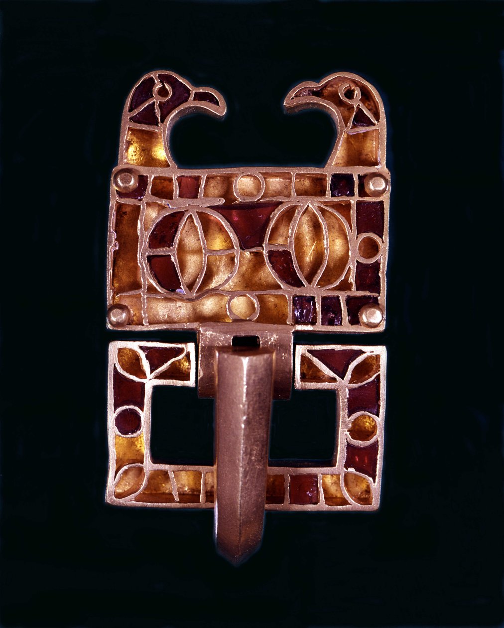 Gotisk fibule. 6. århundre e.Kr. Milano, Slottsmuseet av School Italian
