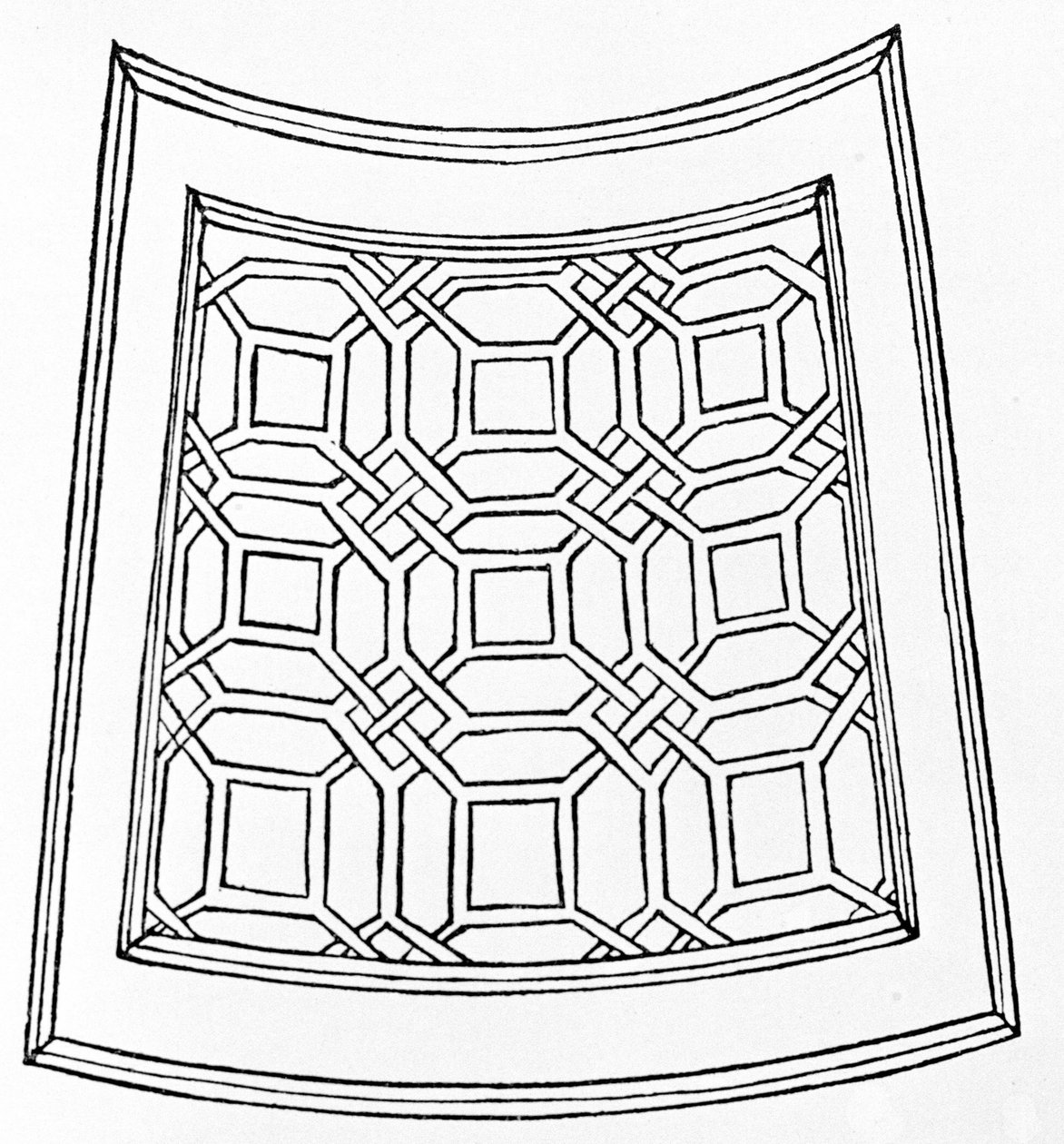 Labyrint av "Hypnerotomachia Polyphili" eller "Poliphilas drøm" av dominikaneren Francesco Colonna (1453 - 1538). Den første utgaven går tilbake til 1499. Illustrasjoner av Alde Manuce (Aldo Manuzio). av School Italian