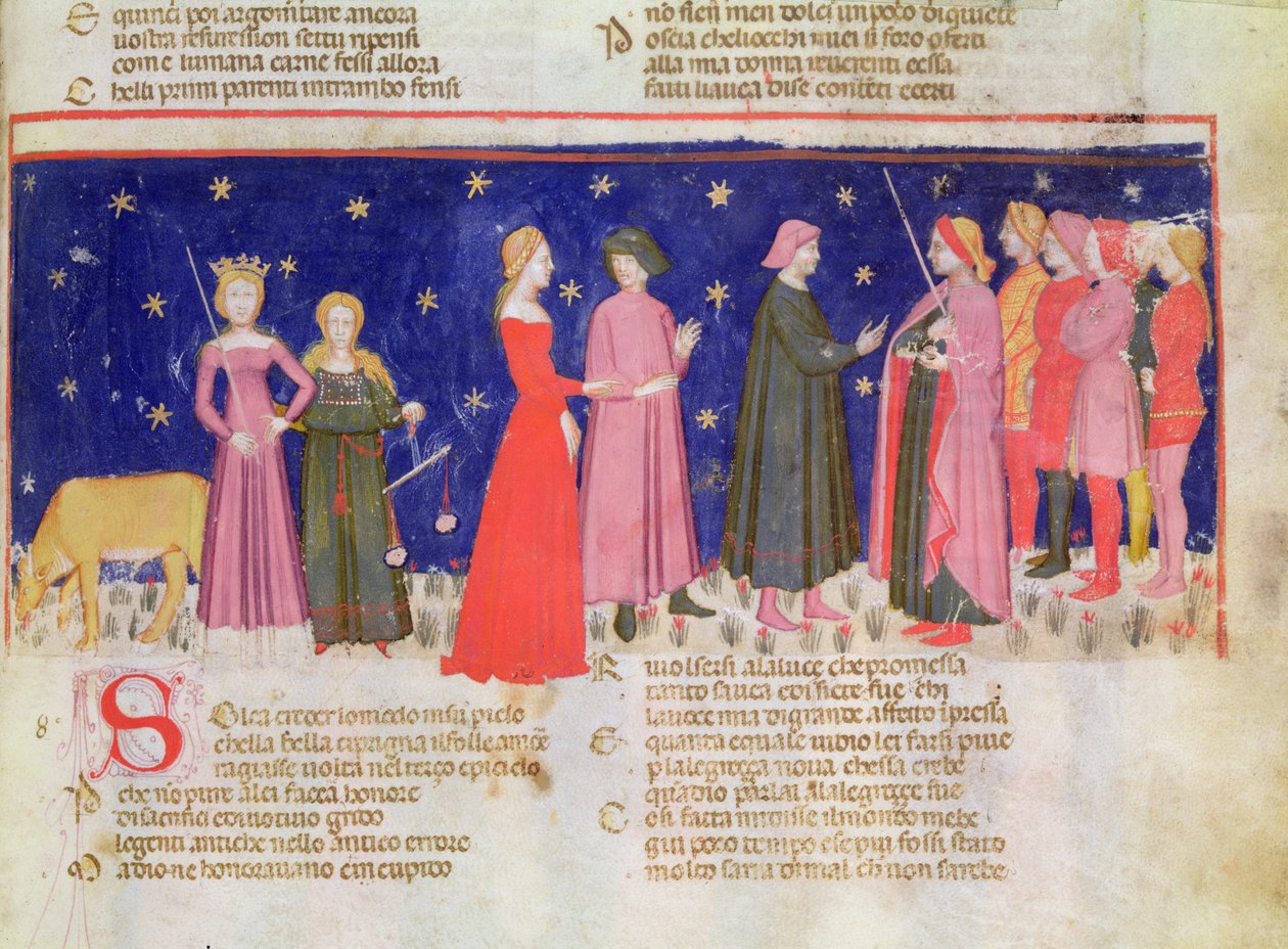 Paradise VIII f.58r Samtale med Carlo Martello, fra 