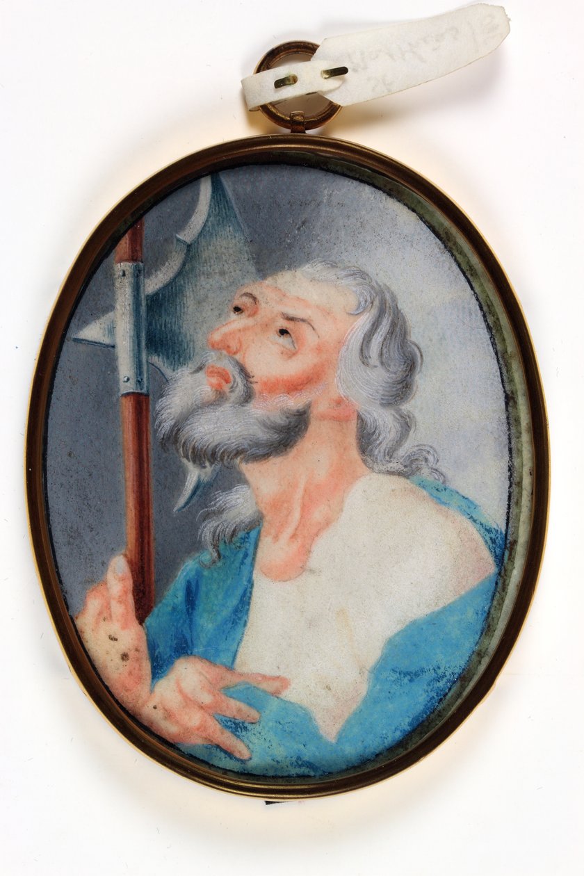 St. Matteus (akvarell på vellum) av School Italian
