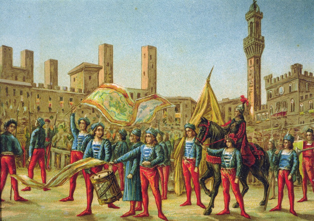 Palioen fra Siena av School Italian