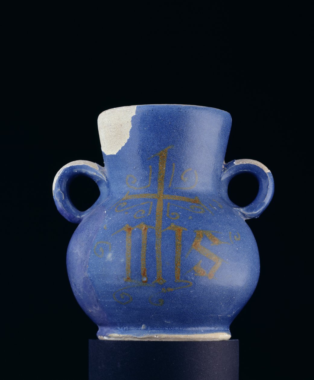 Tinnglasert ringvase (keramikk) av School Italian