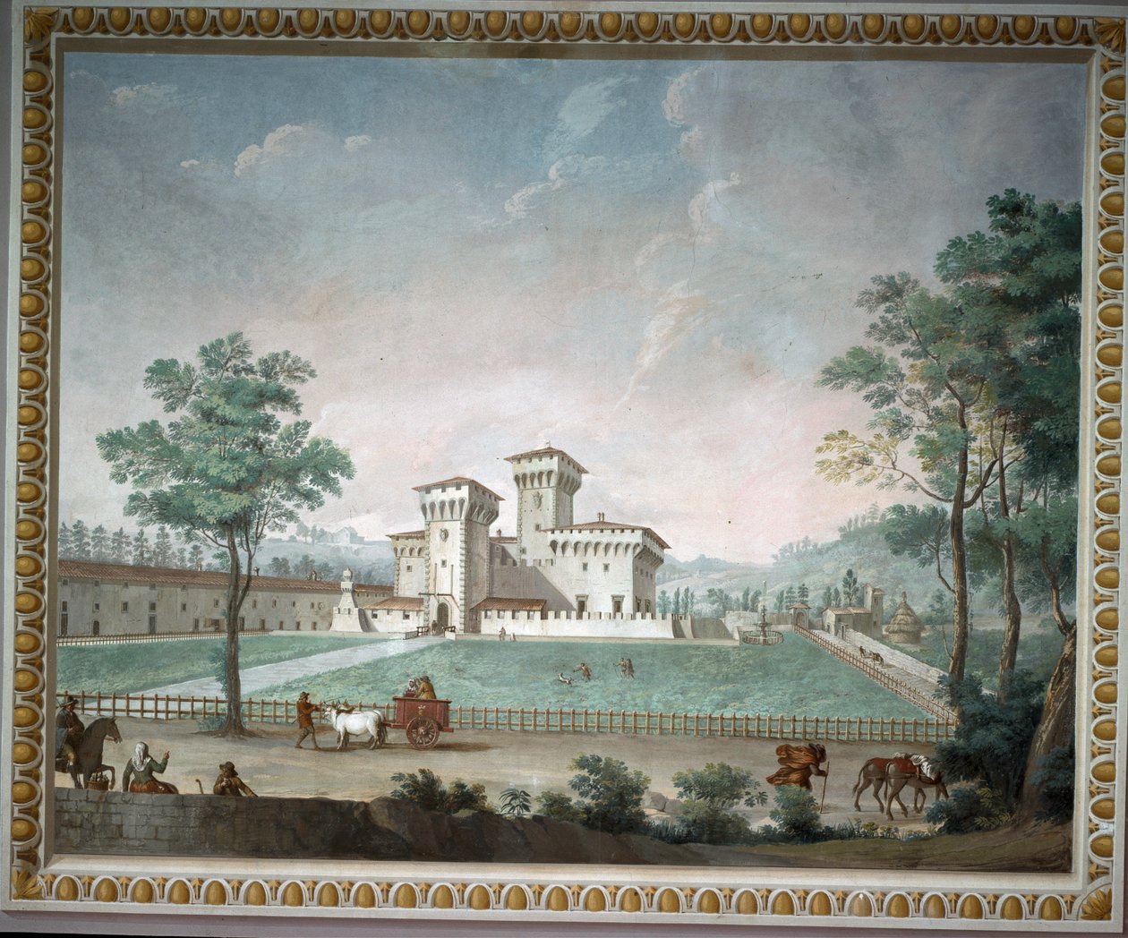 Medicean Villa of Cafaggiolo (fersk) av School Italian