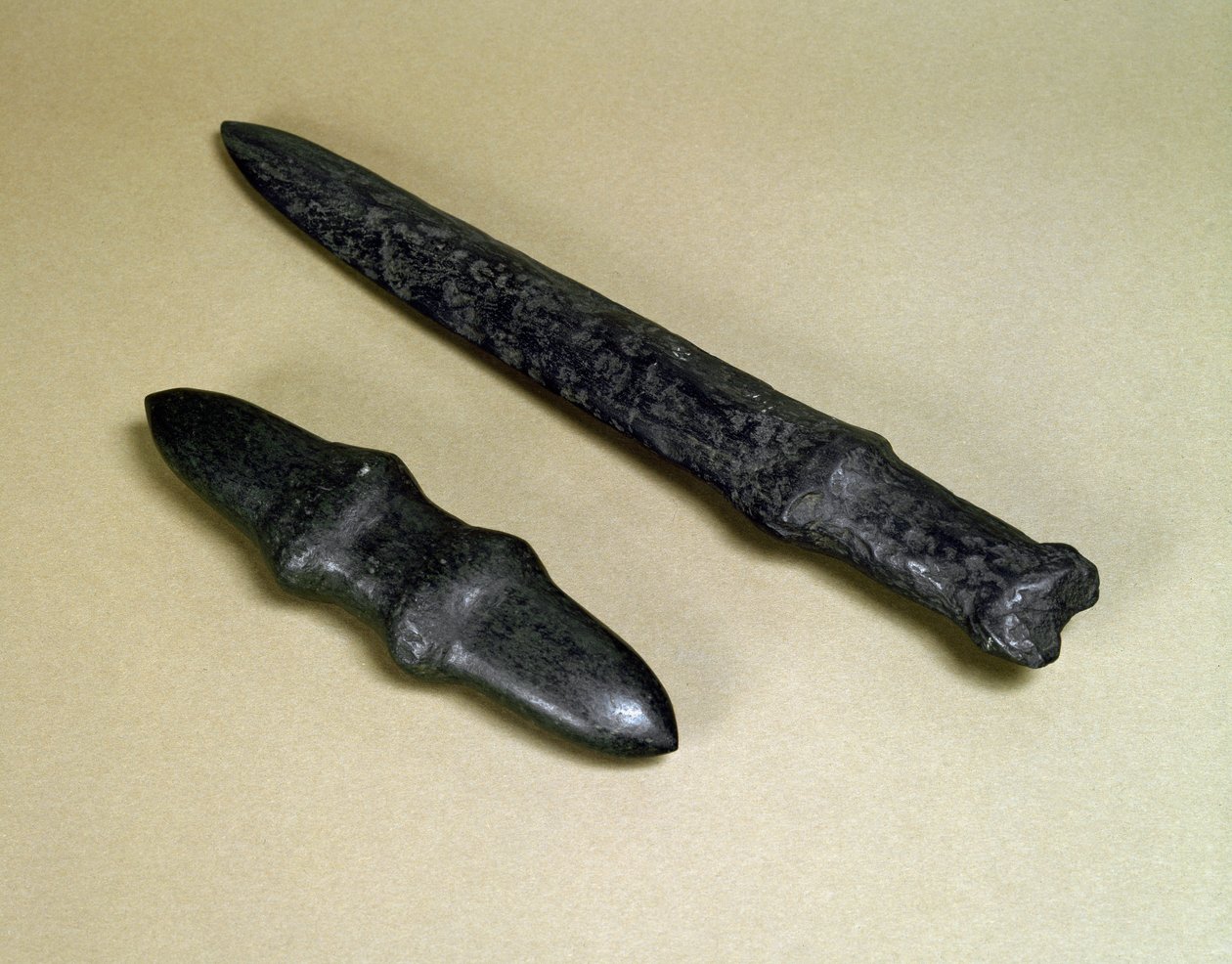 Dolkblad og steindolk, Jomon-perioden 4500-3700 f.Kr av Japanese School