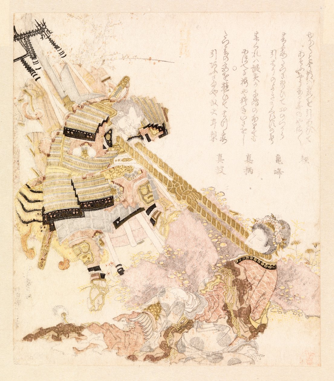 Skildring av en legendarisk fortelling (fargetresnitt) av School Japanese