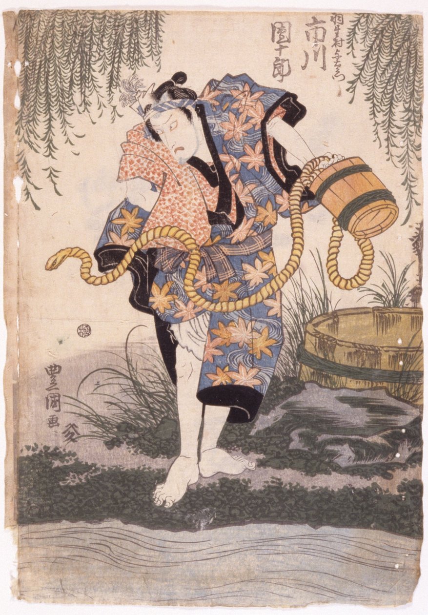 Ichikawa Danjuro (fargetresnitt) av School Japanese