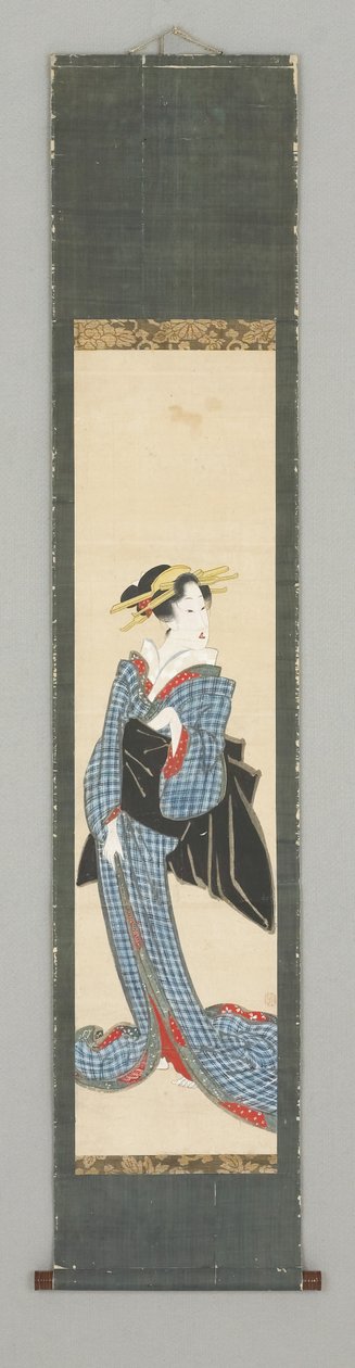 Stående figur i kimono av Japanese School
