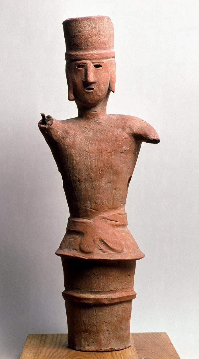 Terracotta begravelse Haniwa, kofun periode 3.-6. århundre av Japanese School