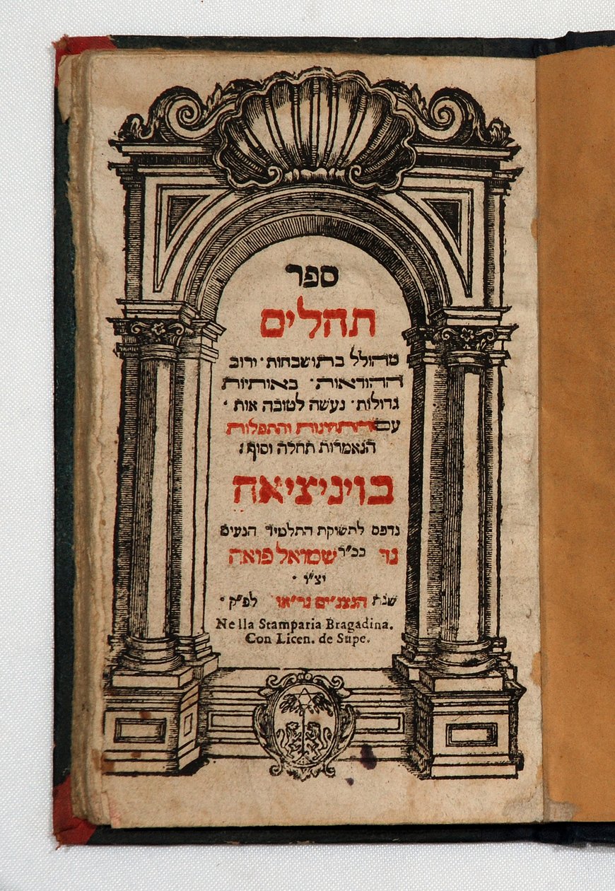 Book of Tehilim (bok med graveringer) av School Jewish