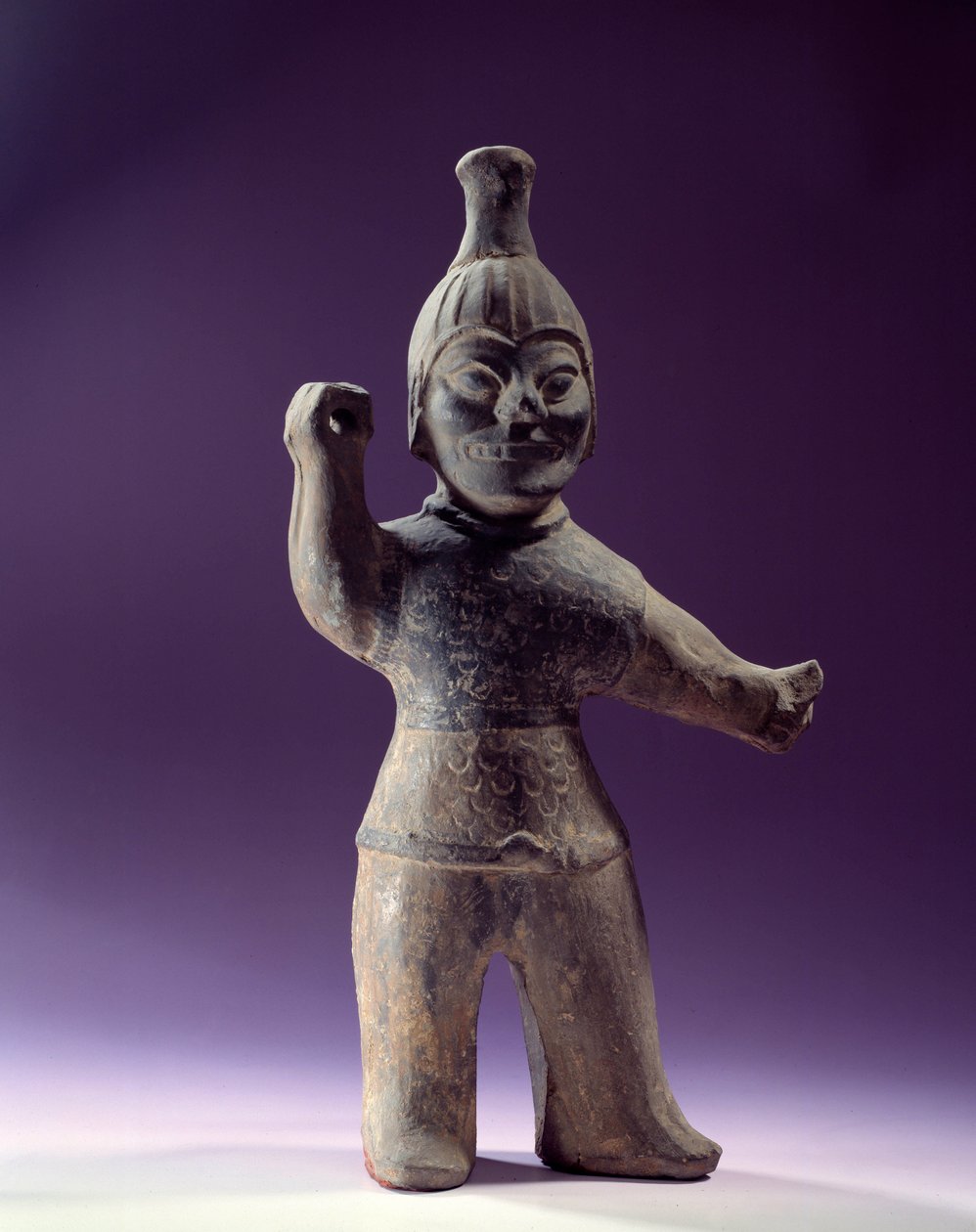 Art coreen: figur av eksorcist. Periode av de tre kongedømmene (57 f.Kr.-668 e.Kr.). Paris, Cernuschi-museet av School Korean