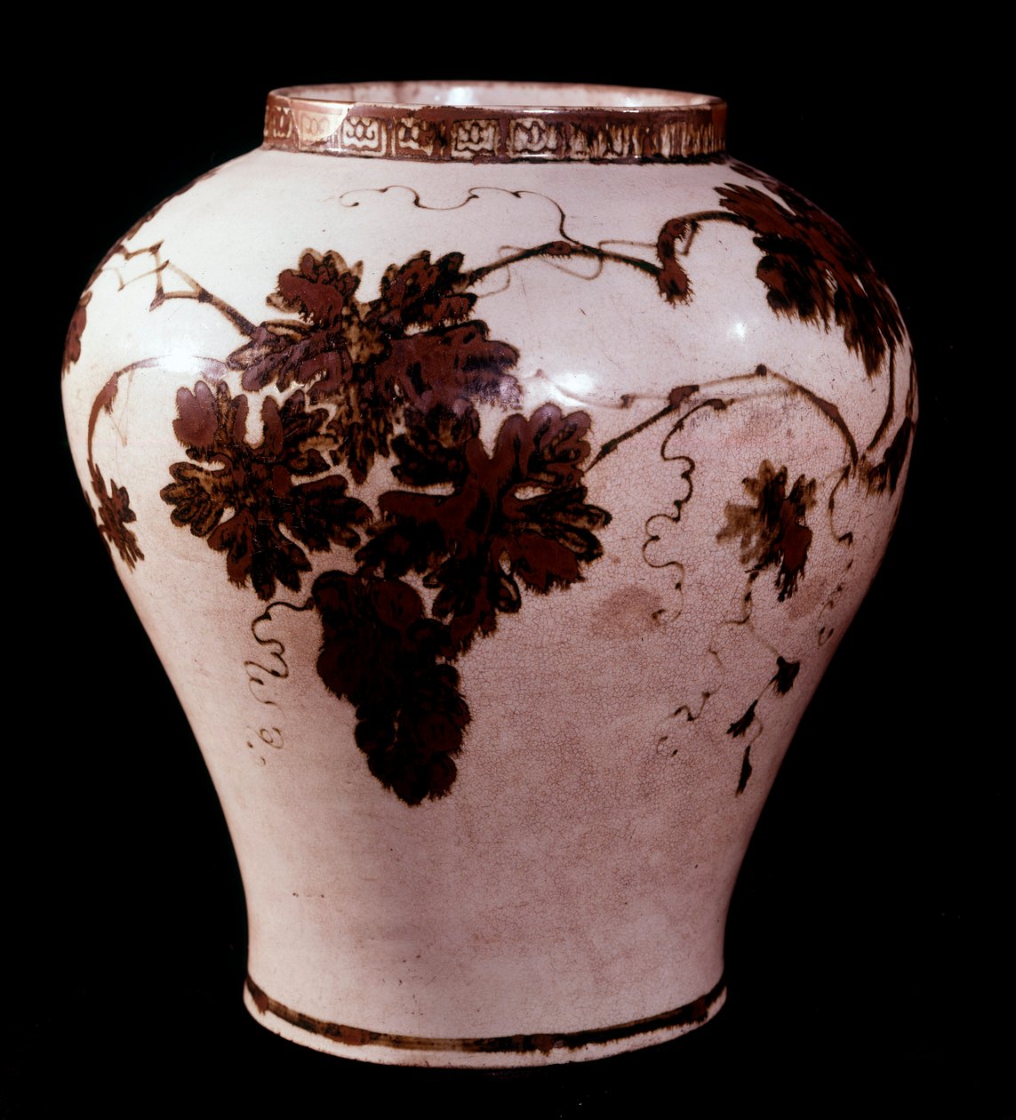 Art coreen: porselenskrukke fra Yi-perioden (1392-1910), Duksoo; Museum of Fine Arts of the Palace av School Korean