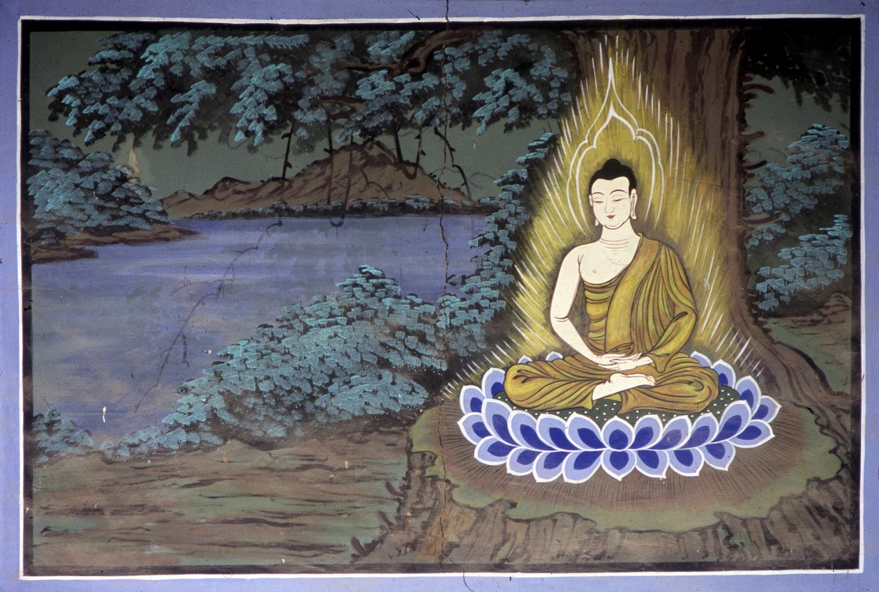 Buddhas liv: Buddha i meditasjon - Yongju-tempelet, Suwon-regionen, Sør-Korea. av School Korean