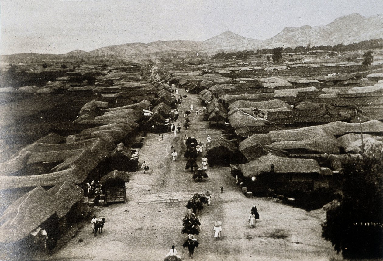 Utsikt over Chongro Avenue i Seoul, hovedstaden i Korea av School Korean