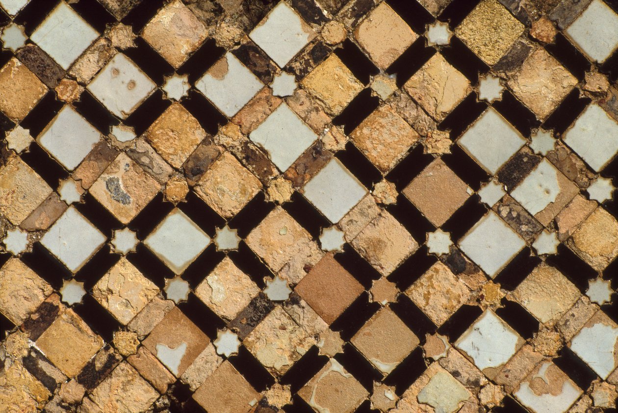 Chella nekropolis, detalj av et dekorativt panel (mosaikk) av School Moroccan