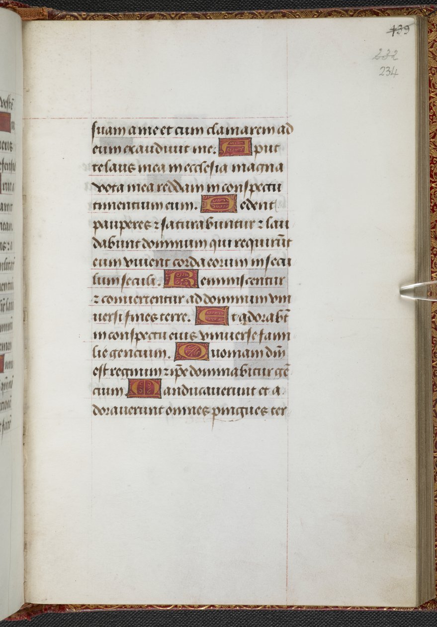Kongebok 9, f.234r, Timebok, bruk av Sarum (#39;Anne Boleyns timebok#39;) (vellum) av School Netherlandish