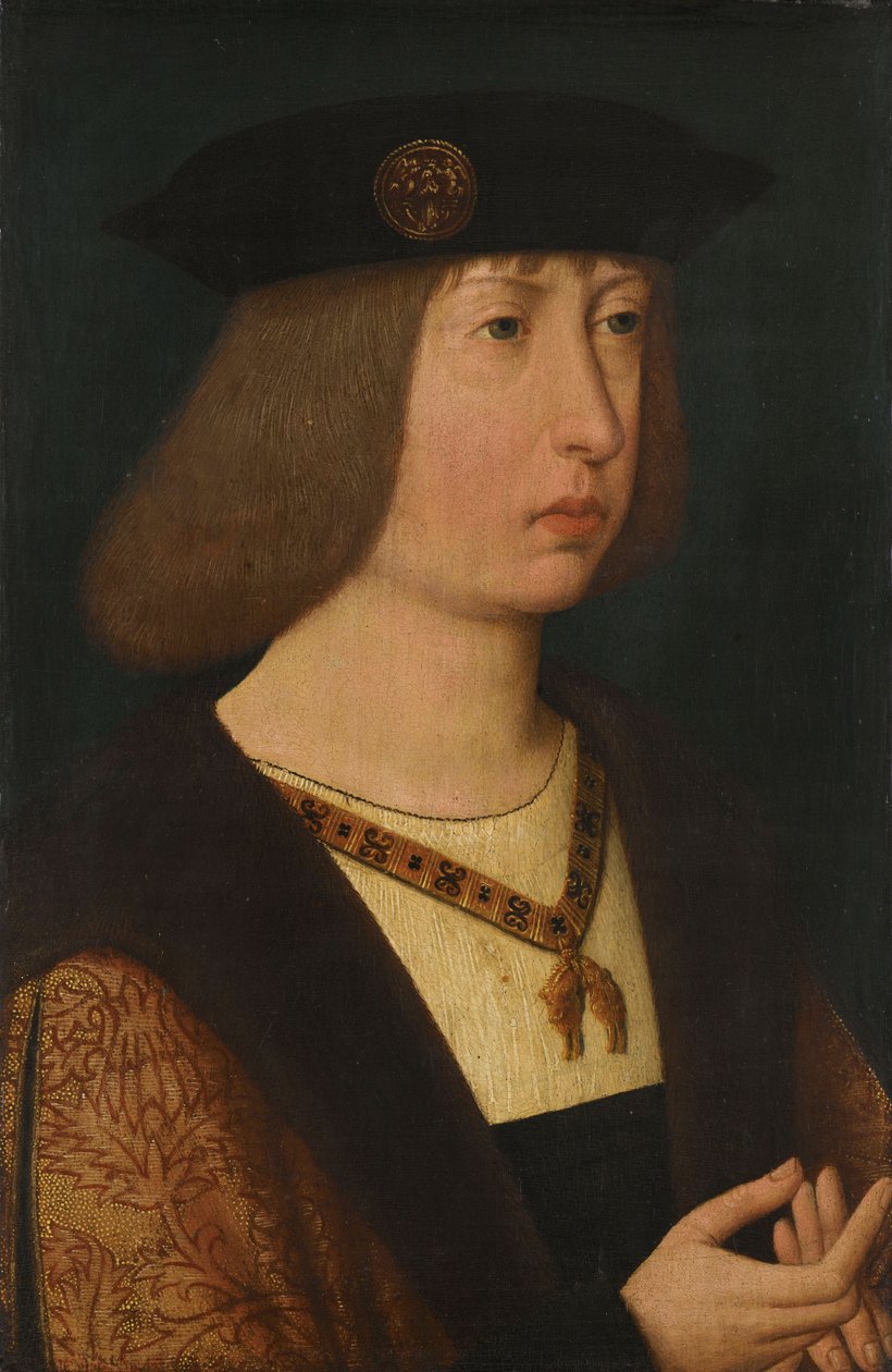 Portrett av Filip den fagre, hertug av Burgund, ca. 1500 (olje på panel) av School Netherlandish