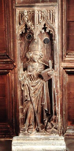 St. Ambrosius, en av de fire latinske kirkefedre (tre) av School Netherlandish