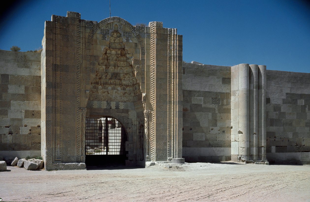 Utsikt over inngangen til caravanserailen av School Ottoman