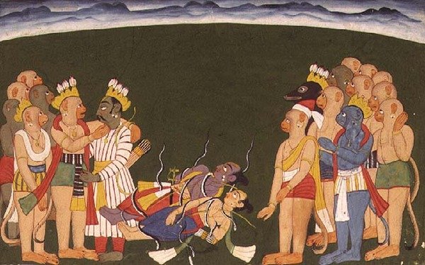 Rama og Lakshmana angrep med nagapasa, fra 