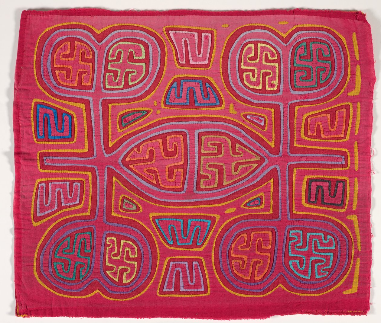Skjortepanel (mola), Kuna People, San Blas Islands, ca. 1950-tallet (applikert bomull) av School Panamanian