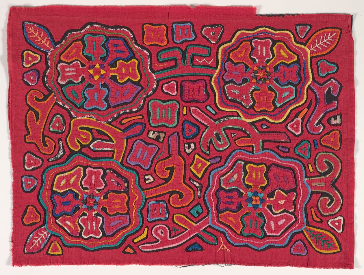 Skjortepanel (mola), Kuna People, San Blas Islands, ca. 1950-tallet (applikert bomull) av School Panamanian