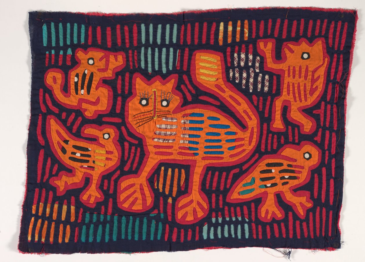 Skjortepanel (mola), Kuna People, San Blas Islands, ca. 1950-tallet (applikert bomull) av School Panamanian