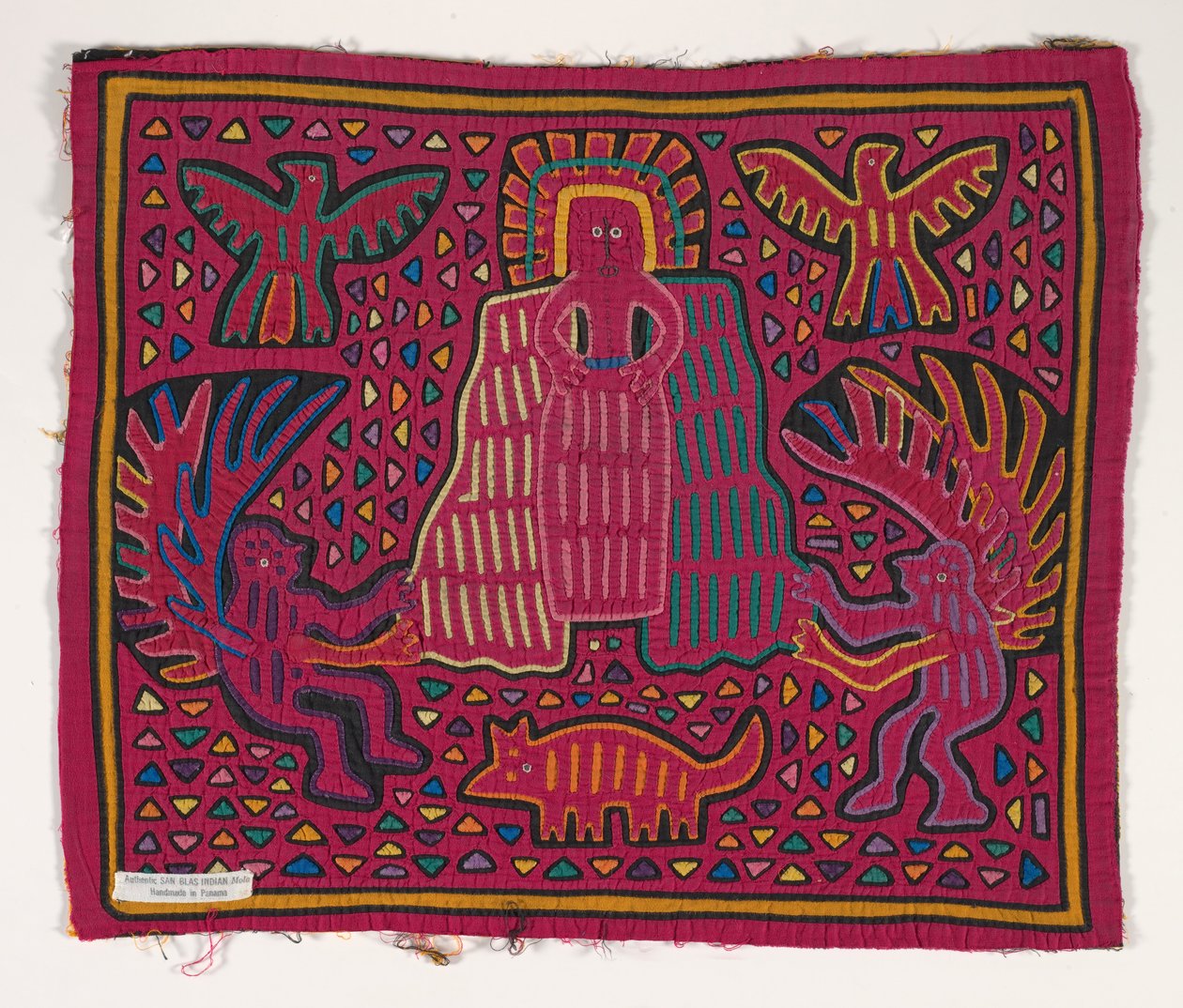 Skjortepanel (mola), Kuna People, San Blas Islands, ca. 1950-tallet (applikert bomull) av School Panamanian