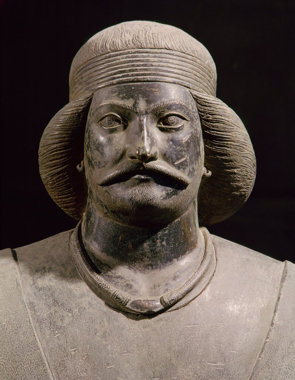 Parthian kriger, fra Shami, 01. århundre e.Kr. (bronse) (detalj) av School Parthian