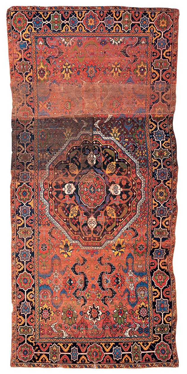 Medaljongteppe, sannsynligvis persisk Kurdistan, sent på 1600- eller tidlig 1700-tall (ull og bomull) av School Persian