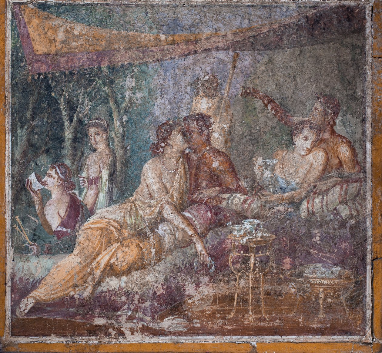 Bankettscene, Pompeii av School Roman
