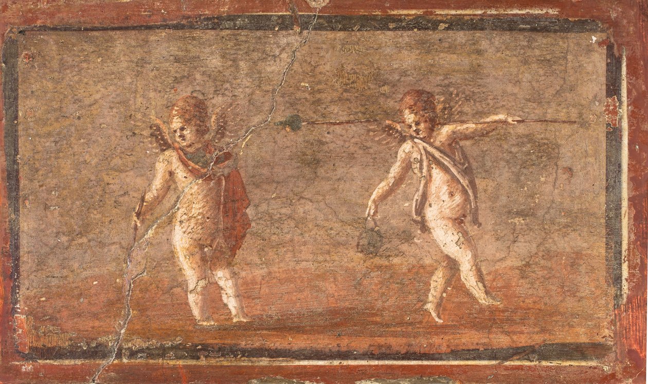 Dansende kjærligheter, Herculaneum av School Roman